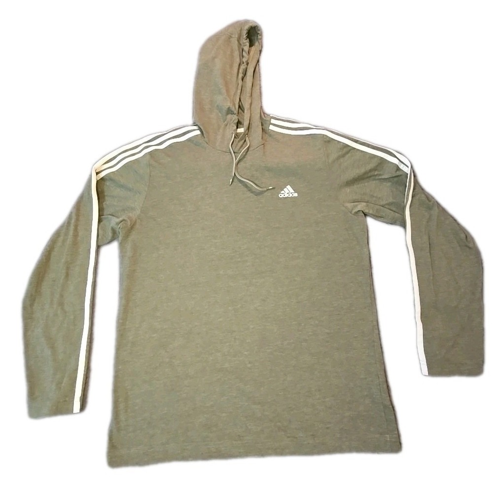 Adidas Hoodie T-Shirt H Prime Green Mens L AEROREADY Lightweight Pullover LS